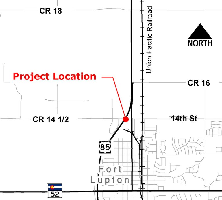 US 85 CR 14.5 project map