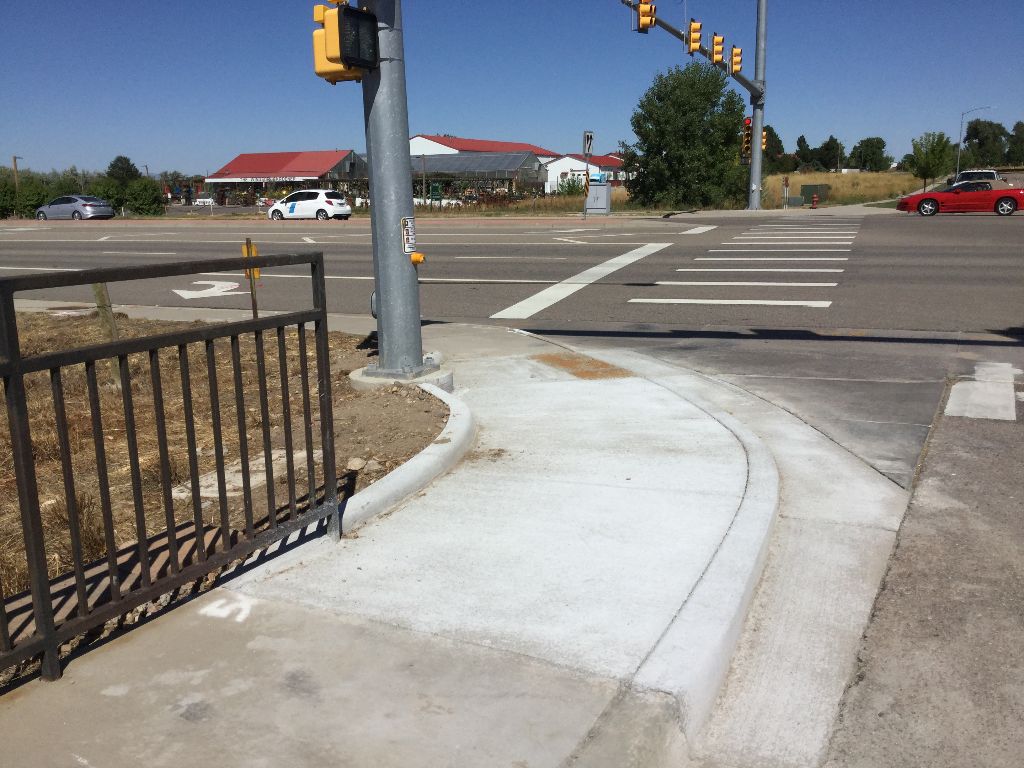 upgraded curb ramp on 17th avenue and CO 392.JPG detail image