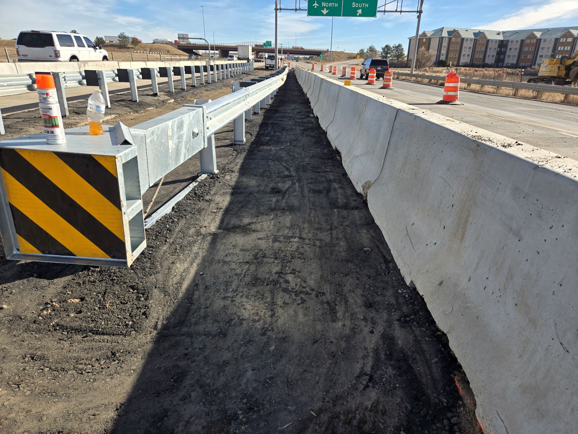 I-70 Drainage Improvements near Airport Boulevard Northbound I-70 Guardrail install in Median near Exit 285.jpg detail image