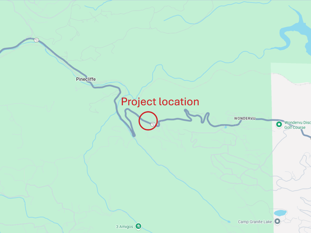 Metro Denver Critical Culvert Rehabilitation CO 72 at MP 23 location map.png detail image