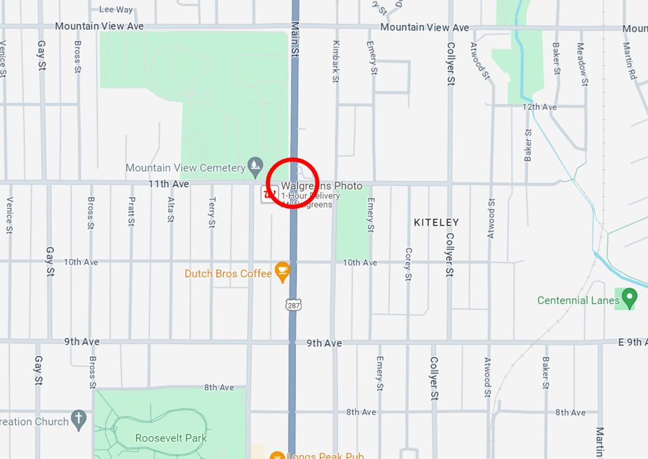 US 287 Longmont Signal Improvement US 287 at 11th Avenue.png detail image