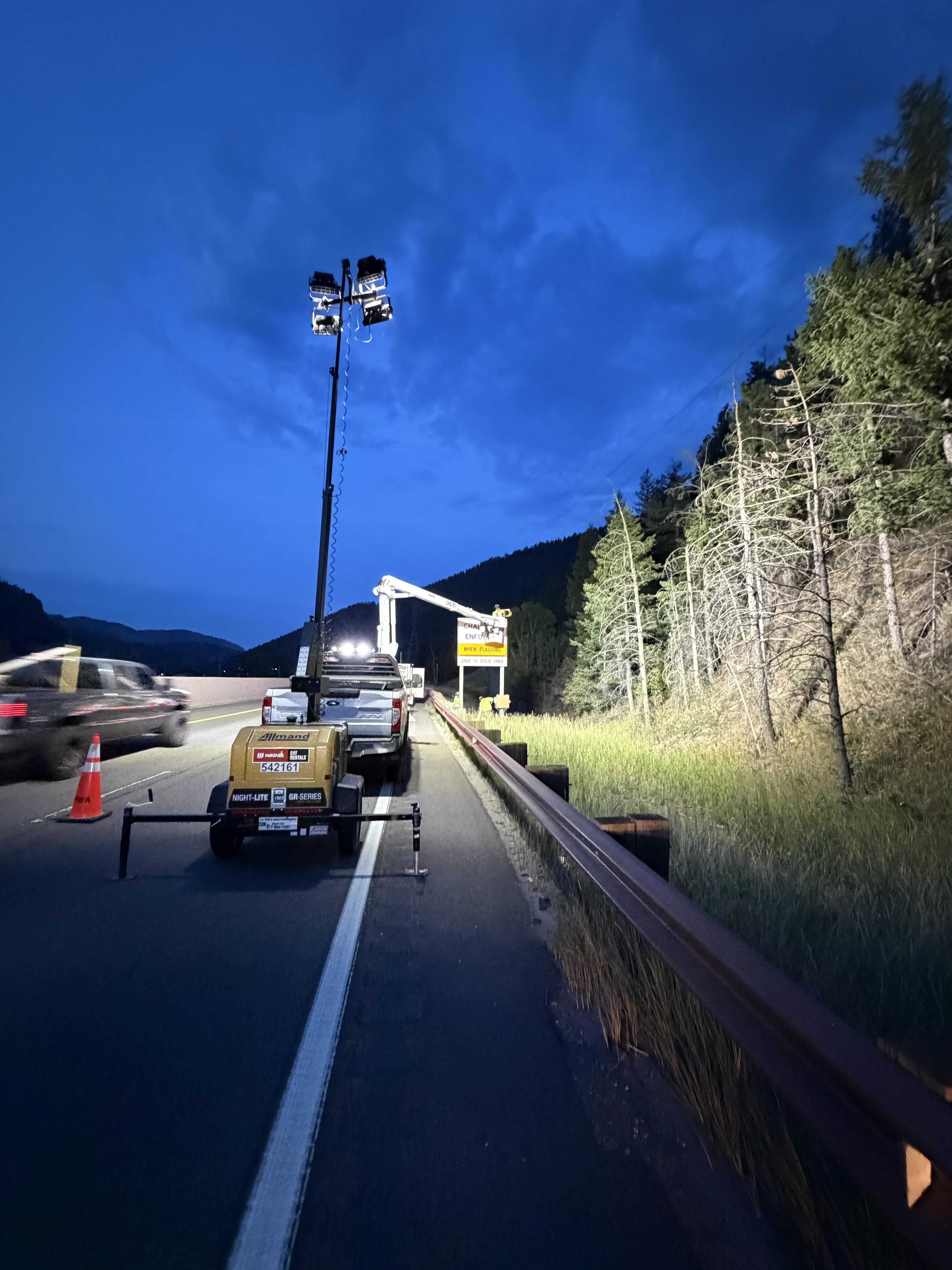 Chain Station Technology and Communications Upgrades -Installing new flashing beacons.jpeg detail image