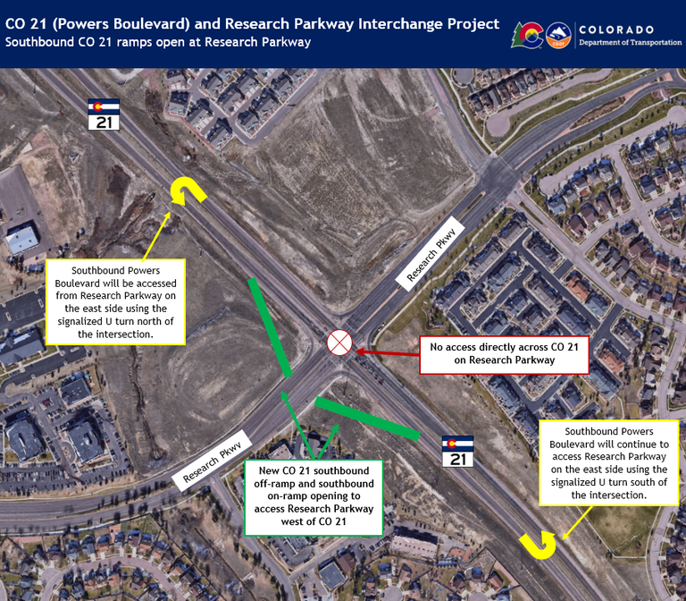 CO 21 Research Parkway Opening Map