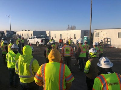 Work Zone Safety Gathering at Powers Blvd.