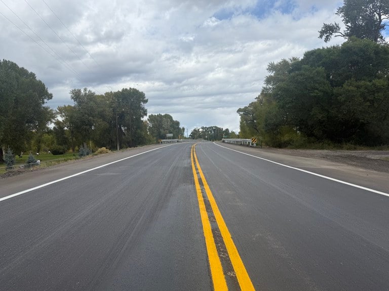 CO Highway 112 in south-central Colorado received resurfacing CO Highway 112 in south-central Colorado received resurfacing