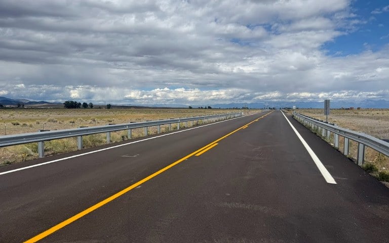 Newly installed guardrail on CO 112 Newly installed guardrail on CO 112