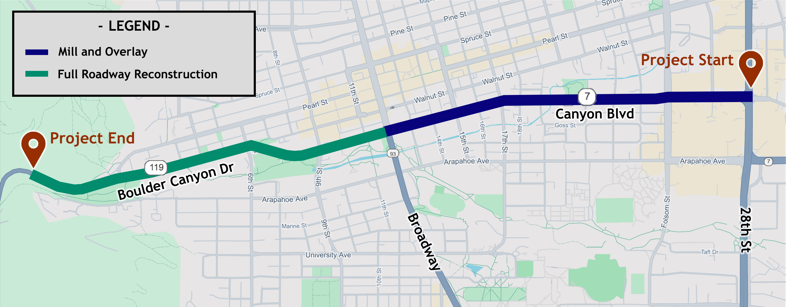 CO 119 and CO 7 Resurfacing project map.jpg detail image