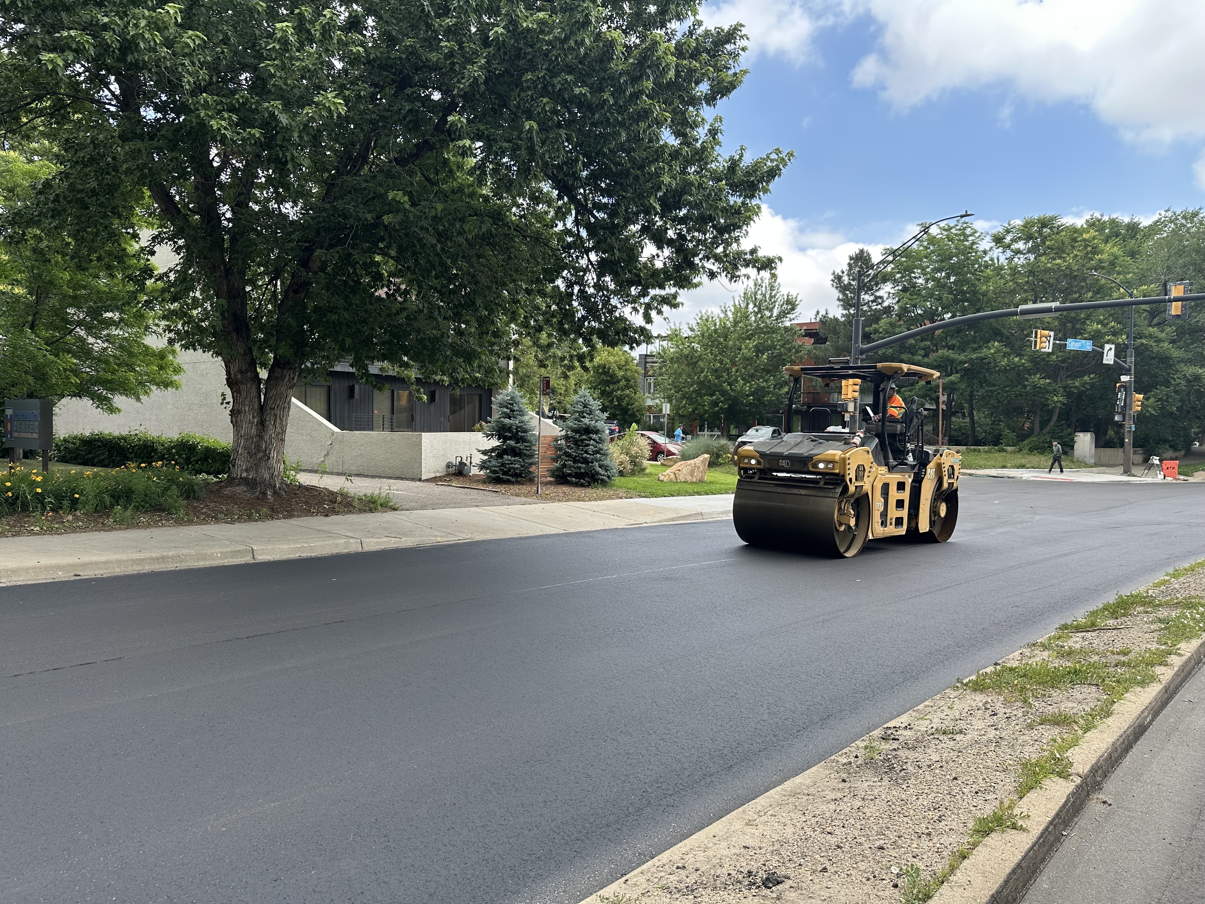 CO 119 at CO 7 Resurfacing Rollers on westbound Canyon Boulevard.jpg detail image