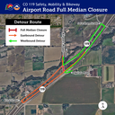 CO 119 Safety & Mobility Improvements Mobility Airport Road Median closure detour map.png thumbnail image