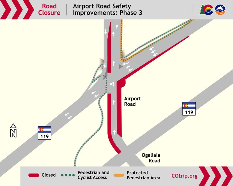 Airport Road Safety Improvements: Phase 3 map