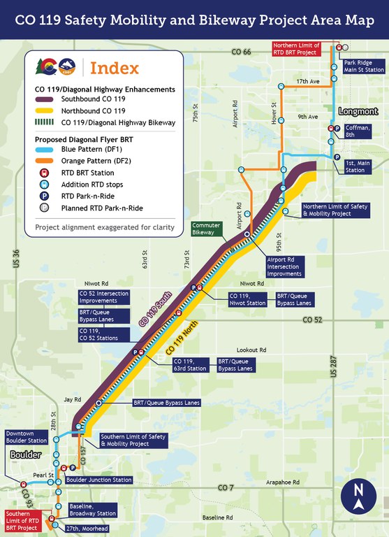 CO 119 Safety & Mobility Project Map