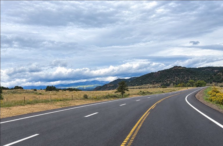 New passing lane on CO 12 near Weston
