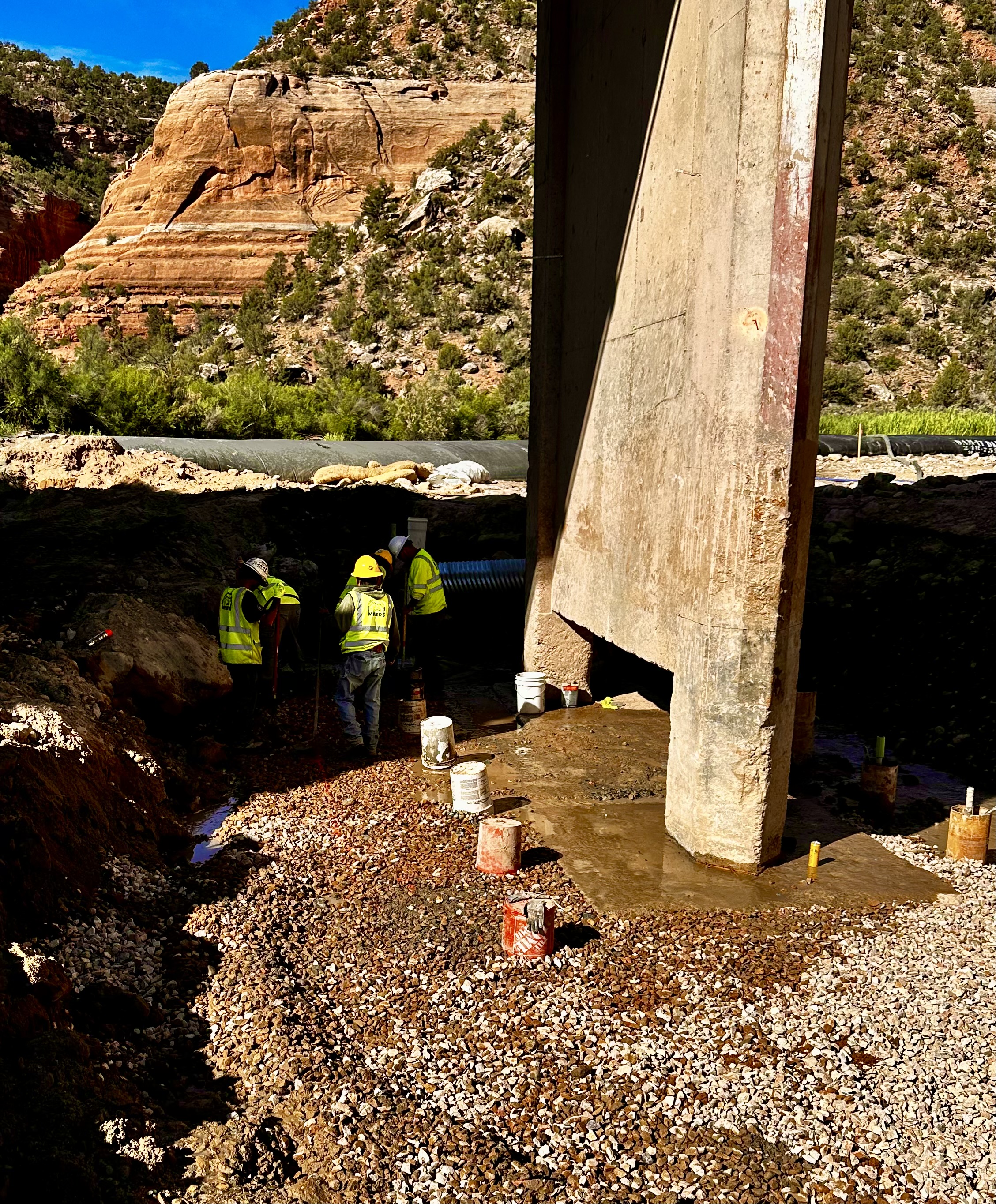 CO 141 Mesa Creek Bridge Repair micropiles.jpeg detail image