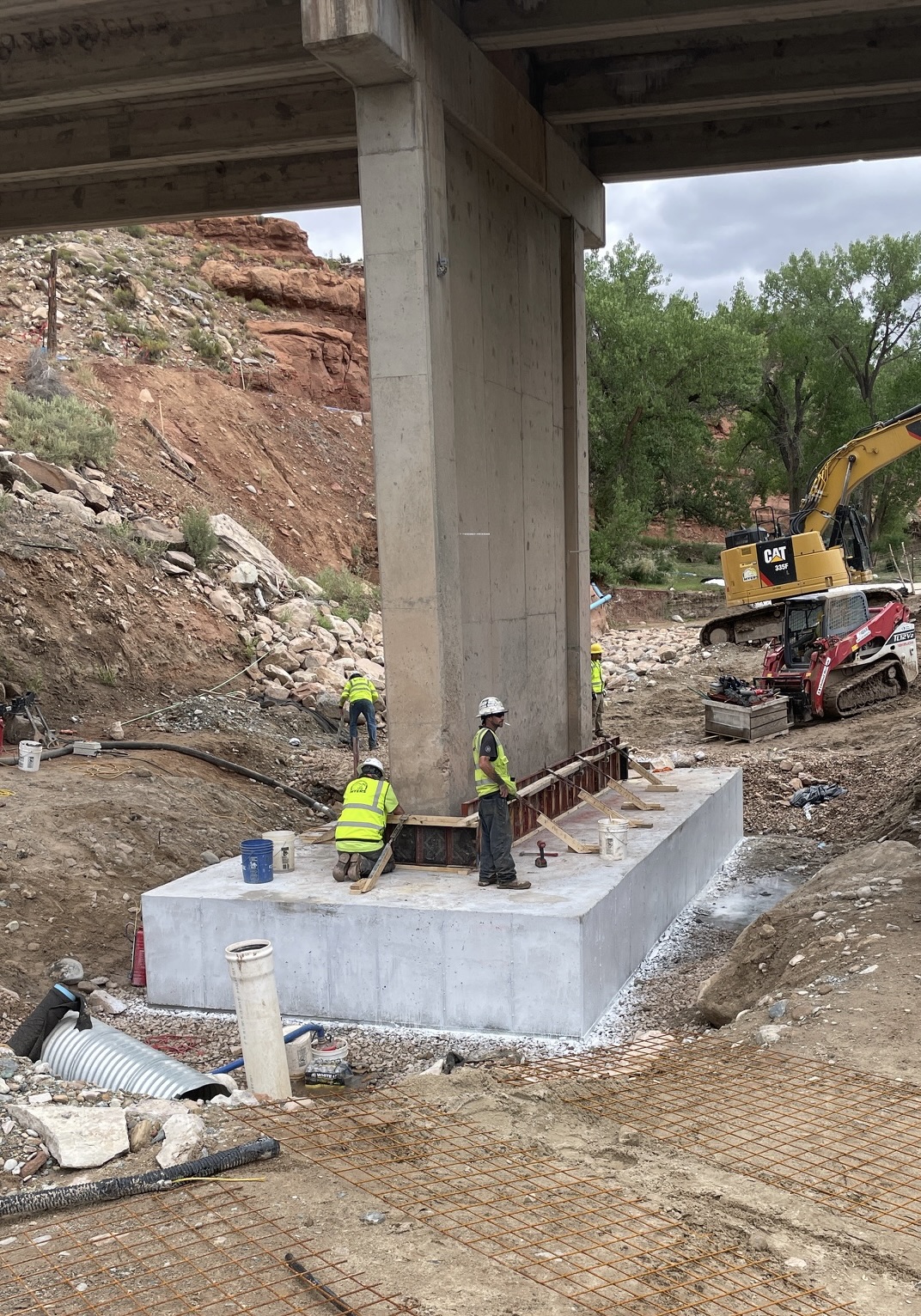 CO 141 Mesa Creek Bridge Repair Poured footing.JPG detail image