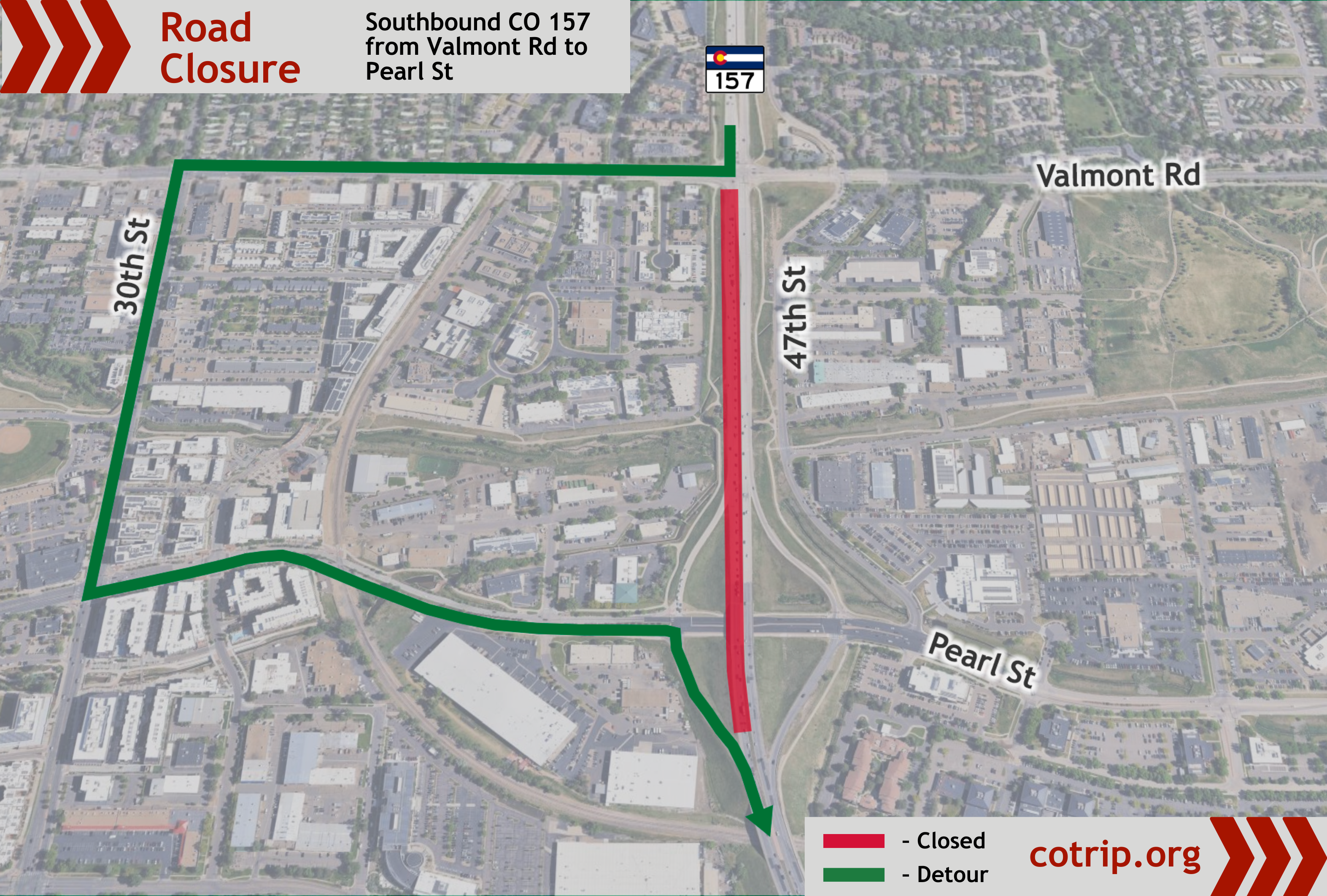CO 157 Pavement Rehabilitation Detour Valmont Pearl.png detail image