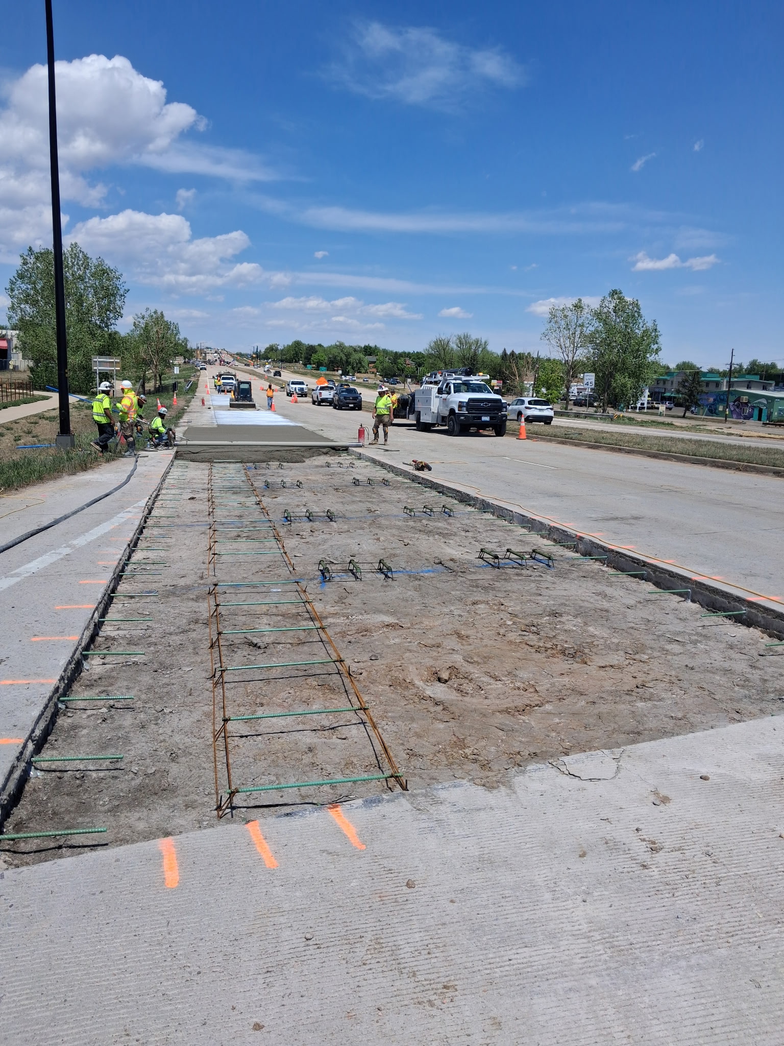 CO 157 Pavement Rehabilitation Concrete slab removals between Pearl St and Valmont.jpg detail image