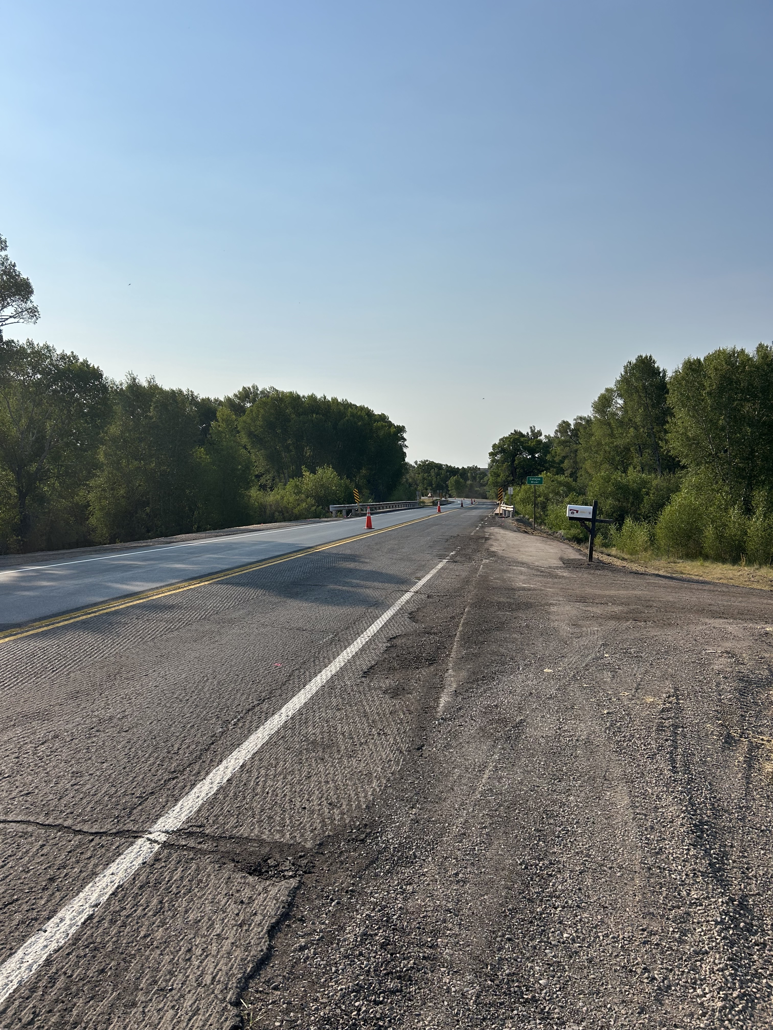 CO 17 Resurfacing from Antonito to New Mexico State Line - Eastbound paving on CO 17 outside of Antonito.jpeg detail image