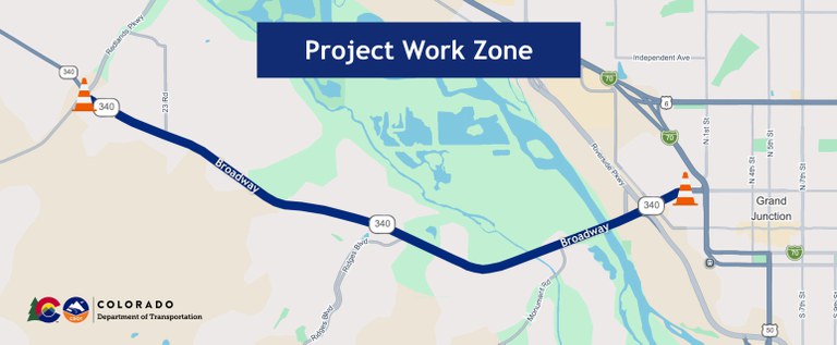 CO 340 Resurfacing Project Map