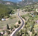 CO 46 Resurfacing in Gilpin & Jefferson Counties - A low overhead view newly paved CO 46.jpg thumbnail image