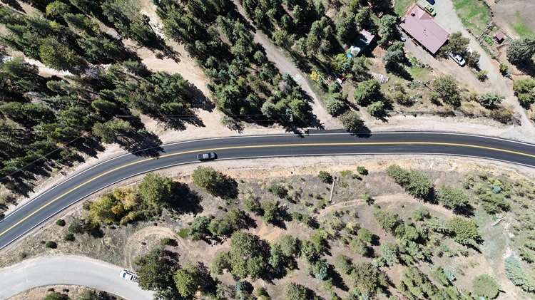 CO 46 Resurfacing in Gilpin & Jefferson Counties - Reduced closeup paving east end CO 46.jpg detail image