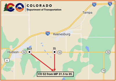 CO 52/CO 59 Timber Bridge project map