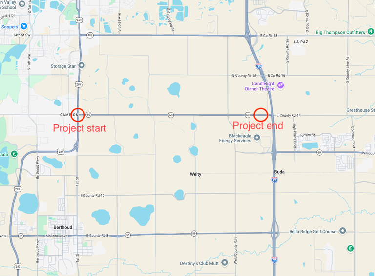 CO 60 Improvements Project Location Map