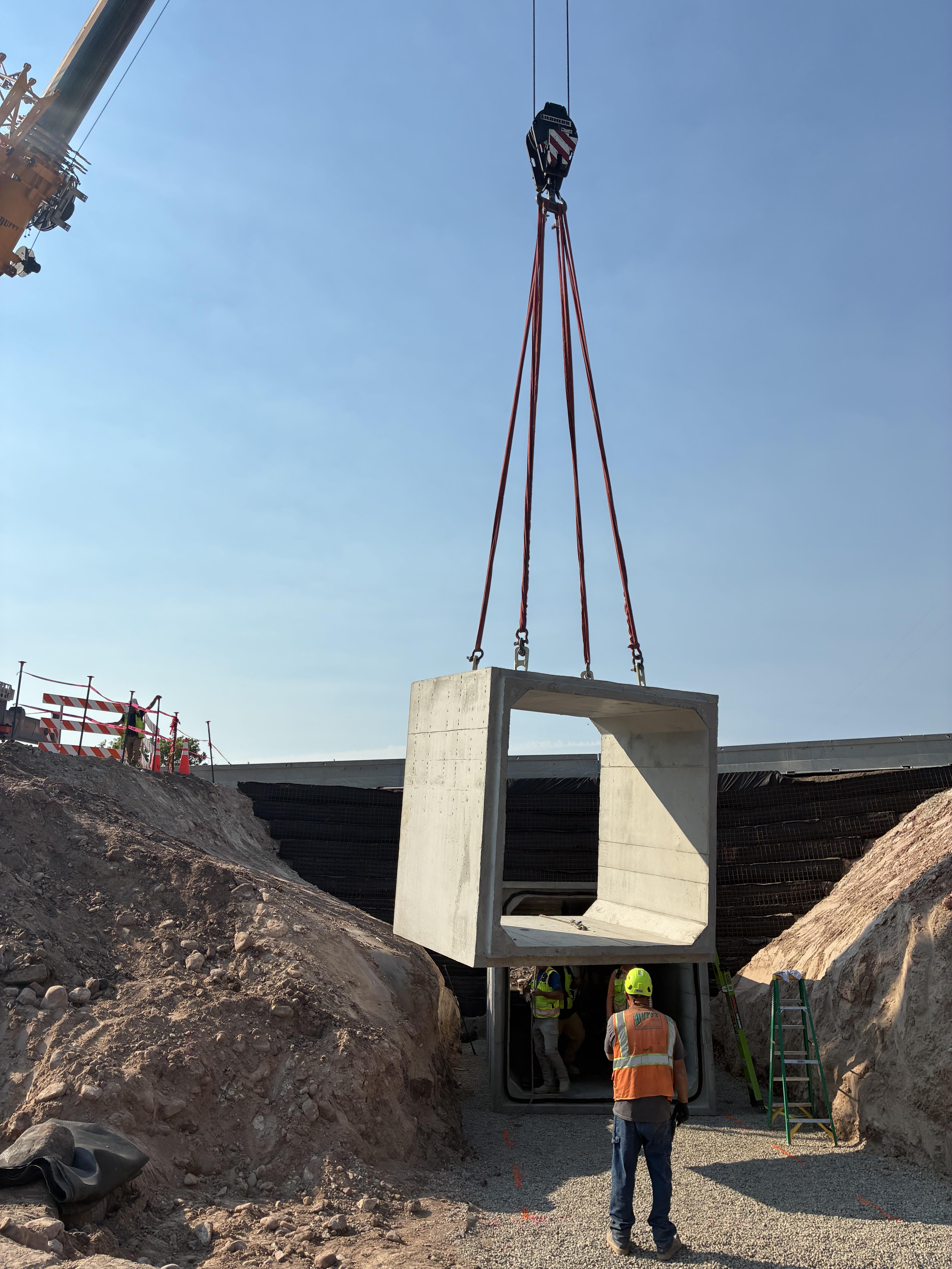 CO 67 Widening in Woodland Park CO 318 Browns Park Box Culvert lifted.jpeg detail image