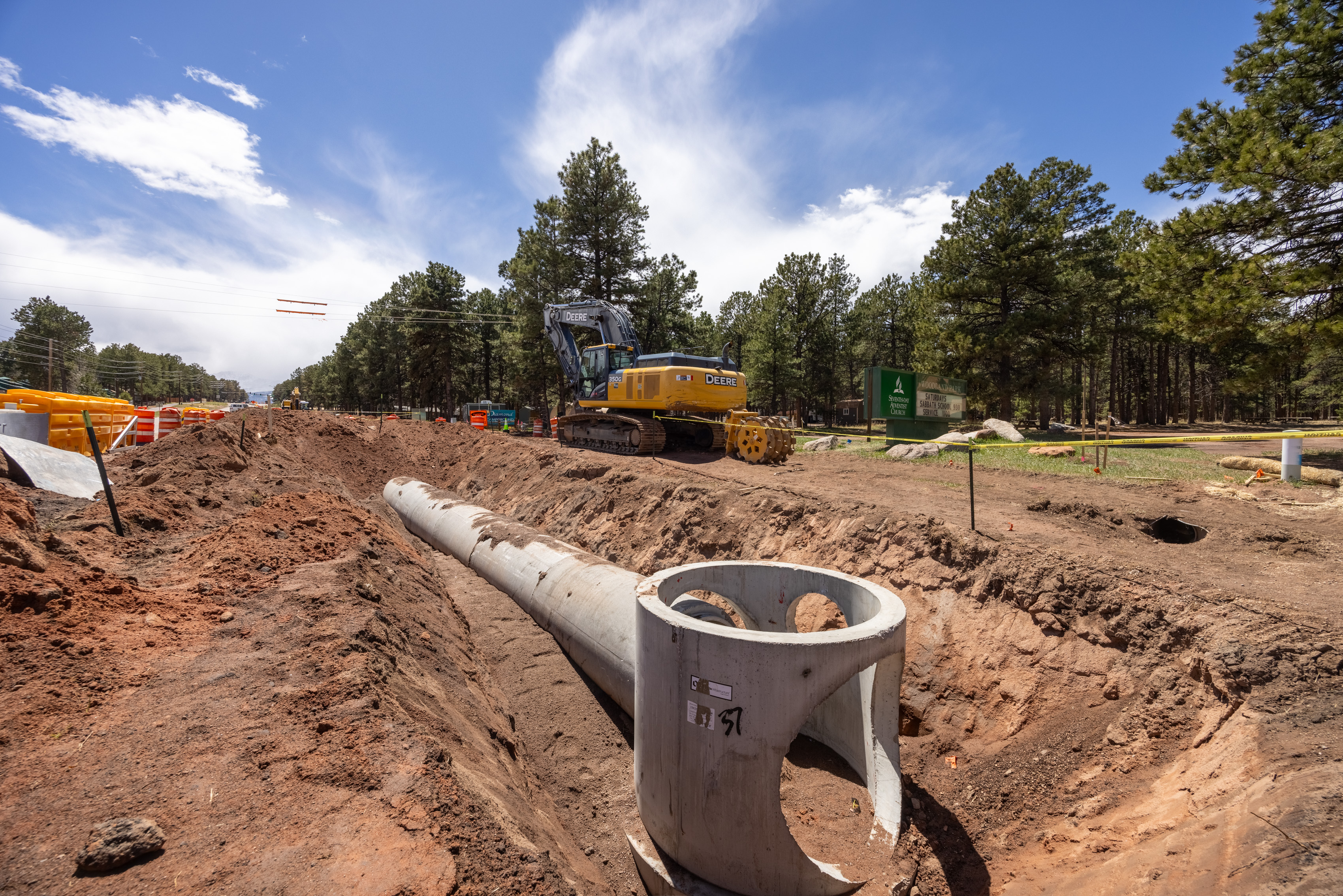 CO 67 Widening in Woodland Park Storm Pipe Installation.jpg detail image