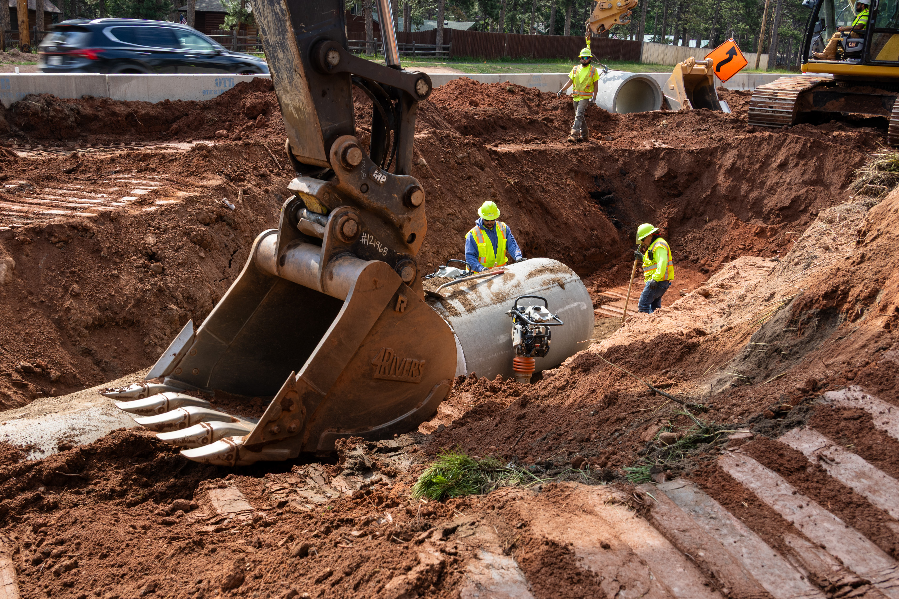CO 67 Widening in Woodland Park RCP installation on CO 67.jpg detail image