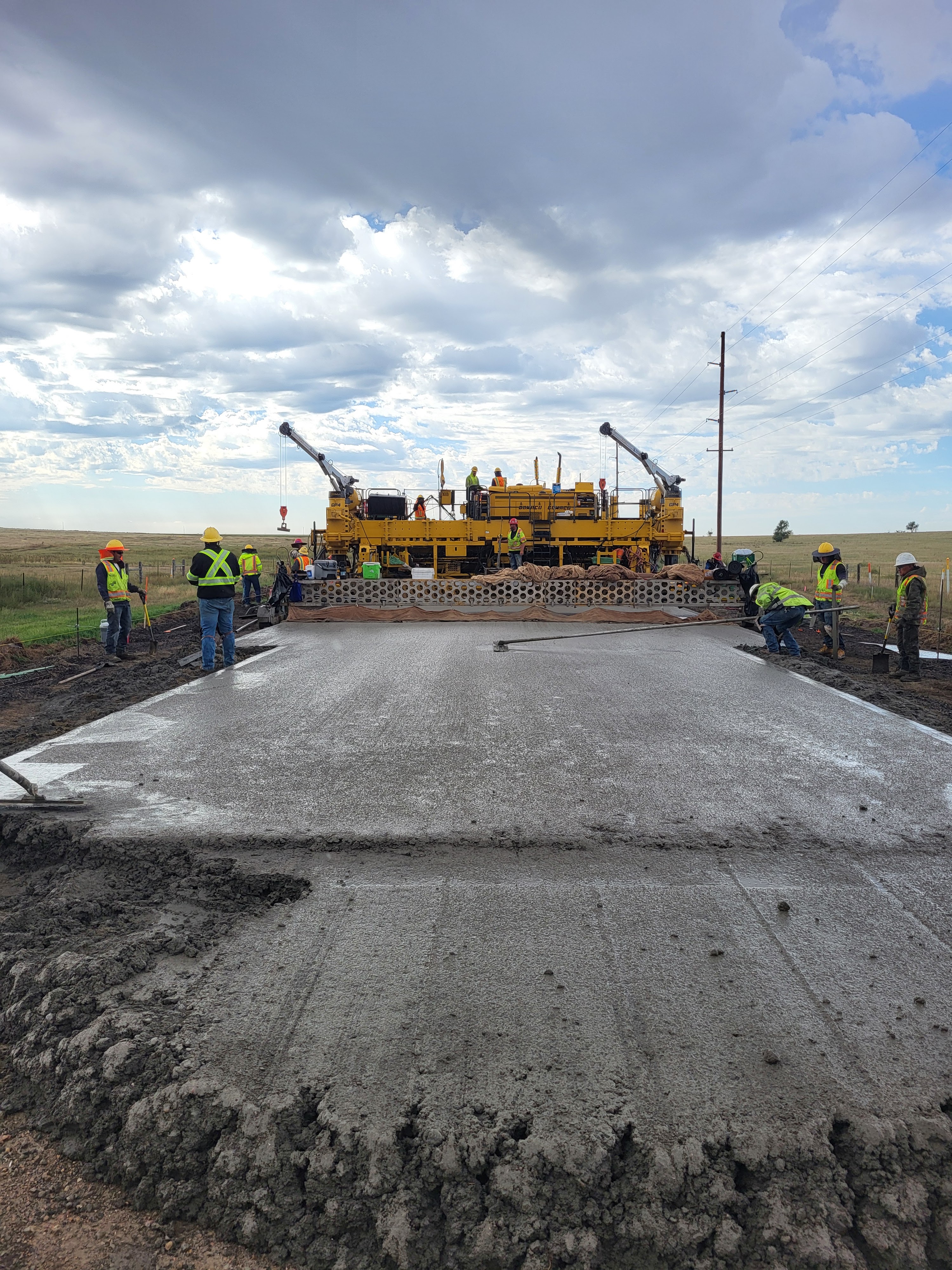 CO 71 Resurfacing South of CO 14 - Concrete Paving Operations with Crews Working - September 2025.jpg detail image