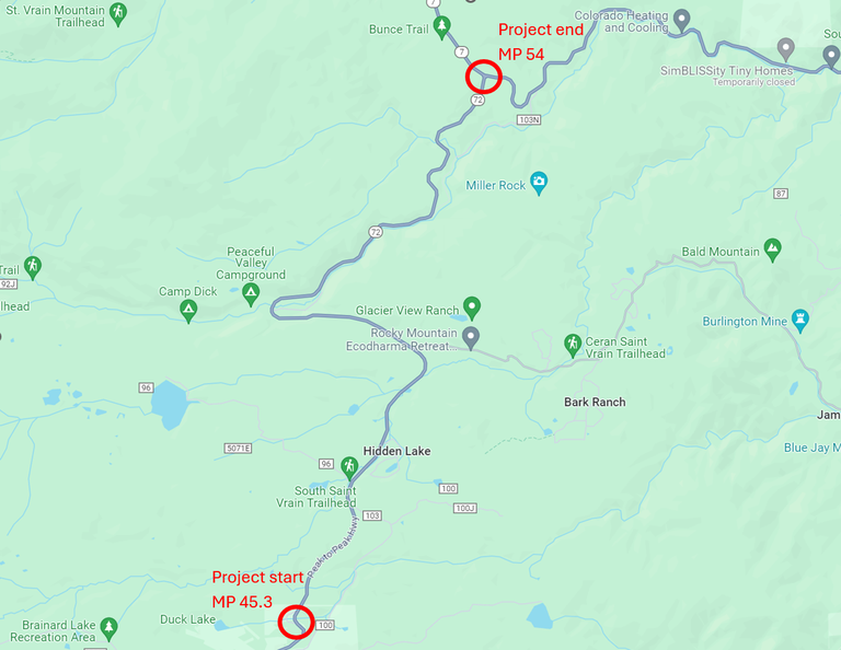 CO 72 MP 45.3 to MP 54 Boulder County