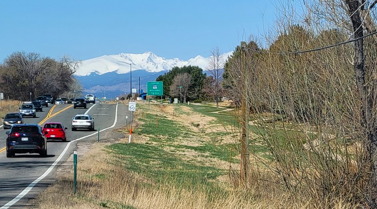 CO 7 approaching the CO 42 / 95th Street intersection facing west Image of CO 7 approaching the CO 42 / 95th Street intersection facing west.