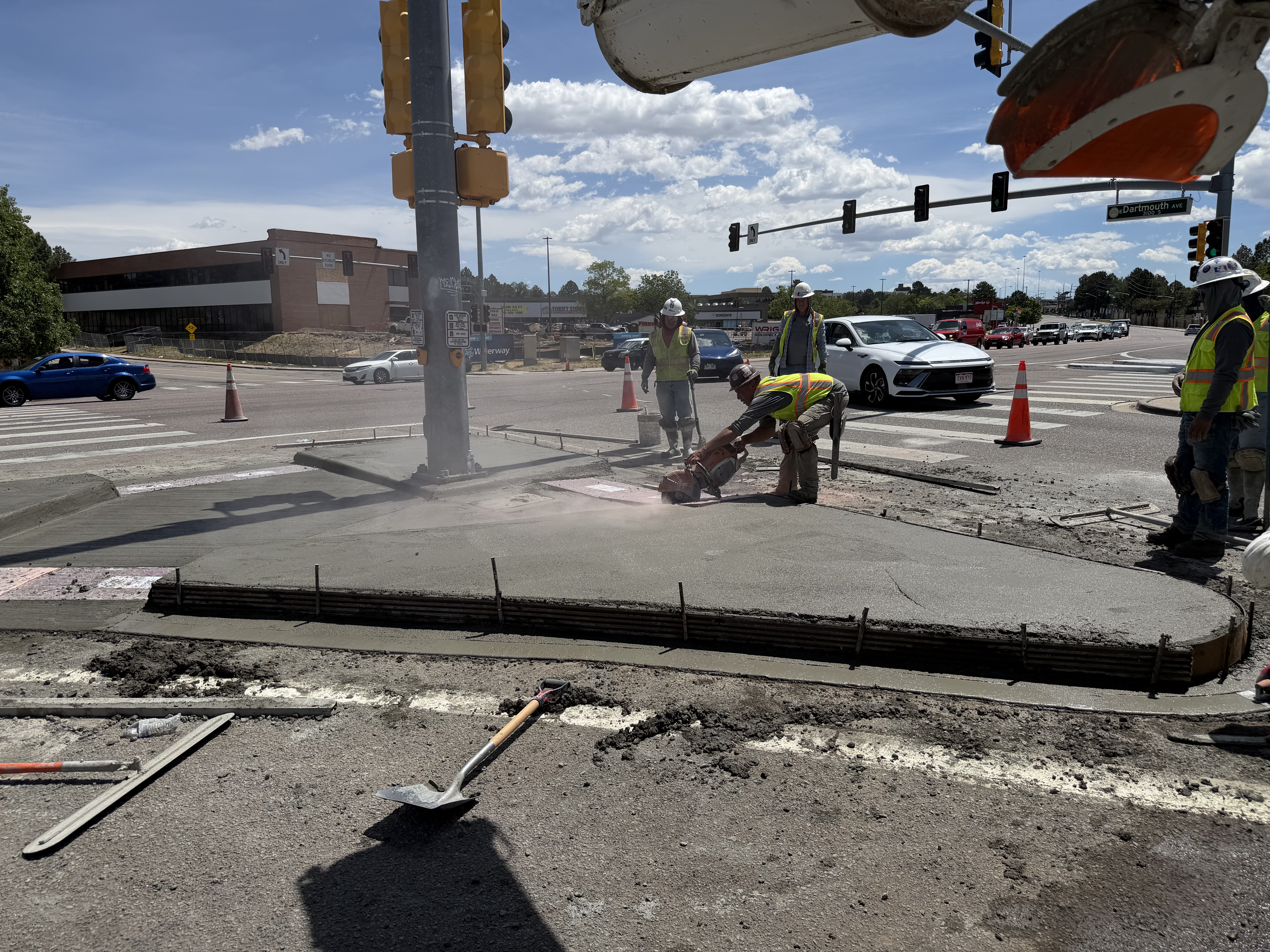 CO 83 ADA Curb Ramp Upgrades Dartmouth Pedestrian Median.jpg detail image
