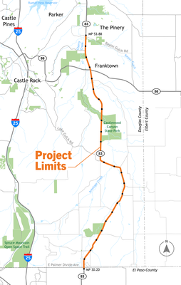 CO 83 safety study project map