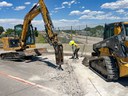 Bridge Repairs in Denver and Adams County Crews removing the expansion joint on Buckley Road bridge over I-76.jpg thumbnail image