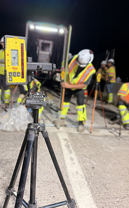 Bridge Repairs in Denver and Adams County I-25 and I-70 Bridge elevation laser meter.jpg detail image