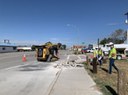 Crews replacing curb ramp on US 40 at 5th Avenue in Town of Hugo.jpg thumbnail image