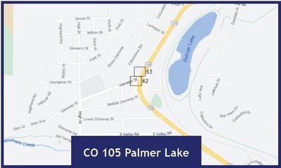 CO 105 Palmer Lake map