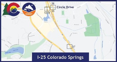 I-25 in Colorado Springs map