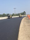 Crews compacting and rolling new asphalt detour pavement at Exit 11.JPG thumbnail image