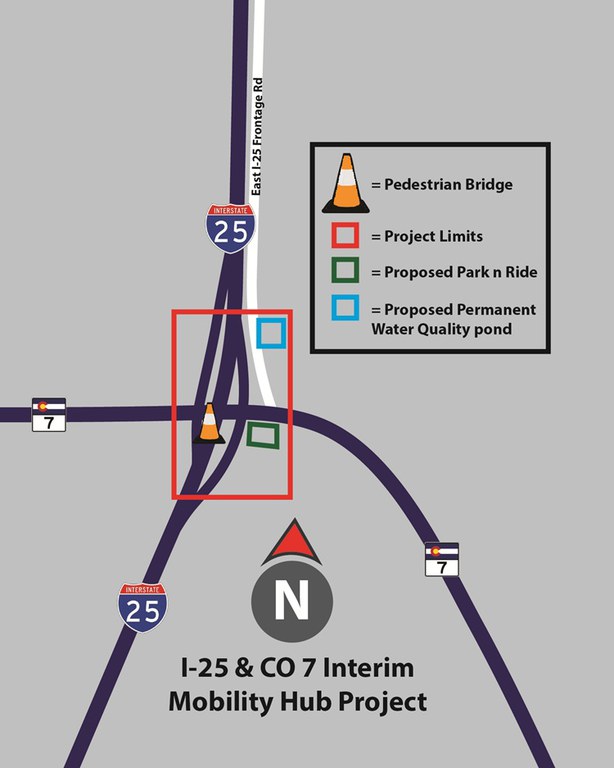 Project map of I-25 & CO 7 Interim Transit Improvements Project map of I-25 & CO 7 Interim Transit Improvements