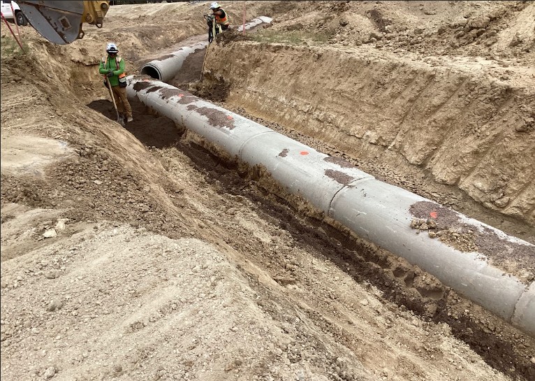 I-25 and CO 7 Interim Transit Improvements Closeup View of RCP Installation.jpg detail image
