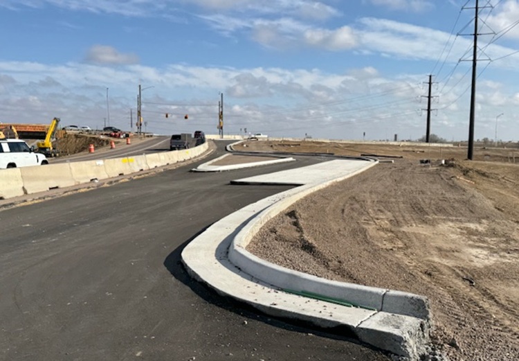 I-25 and CO 7 Interim Transit Improvements curb and gutter March 22, 2026.jpg detail image