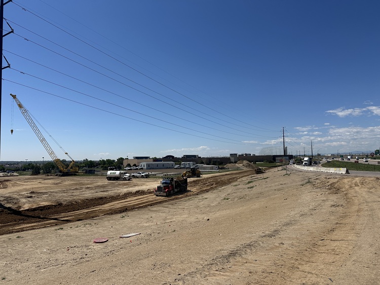 I-25 and CO 7 Interim Transit Improvements crews constructing new pnr.jpg detail image