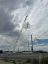 I-25 & CO 7 Interim Mobility Hub - Pile driving on southbound ramp thumbnail image