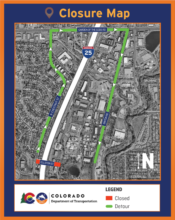 Detour route for Ellston Street closure