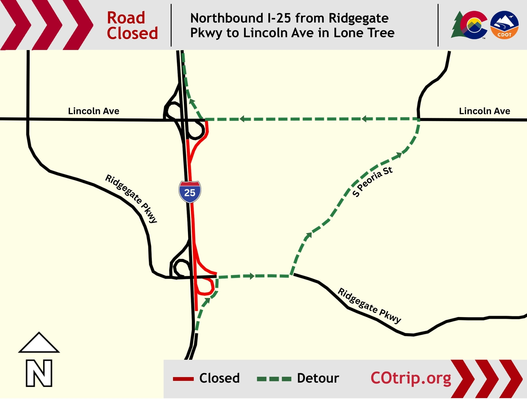 I-25 Lone Tree Mobility Hub Improvements Northbound I-25 Closure Map.jpg detail image