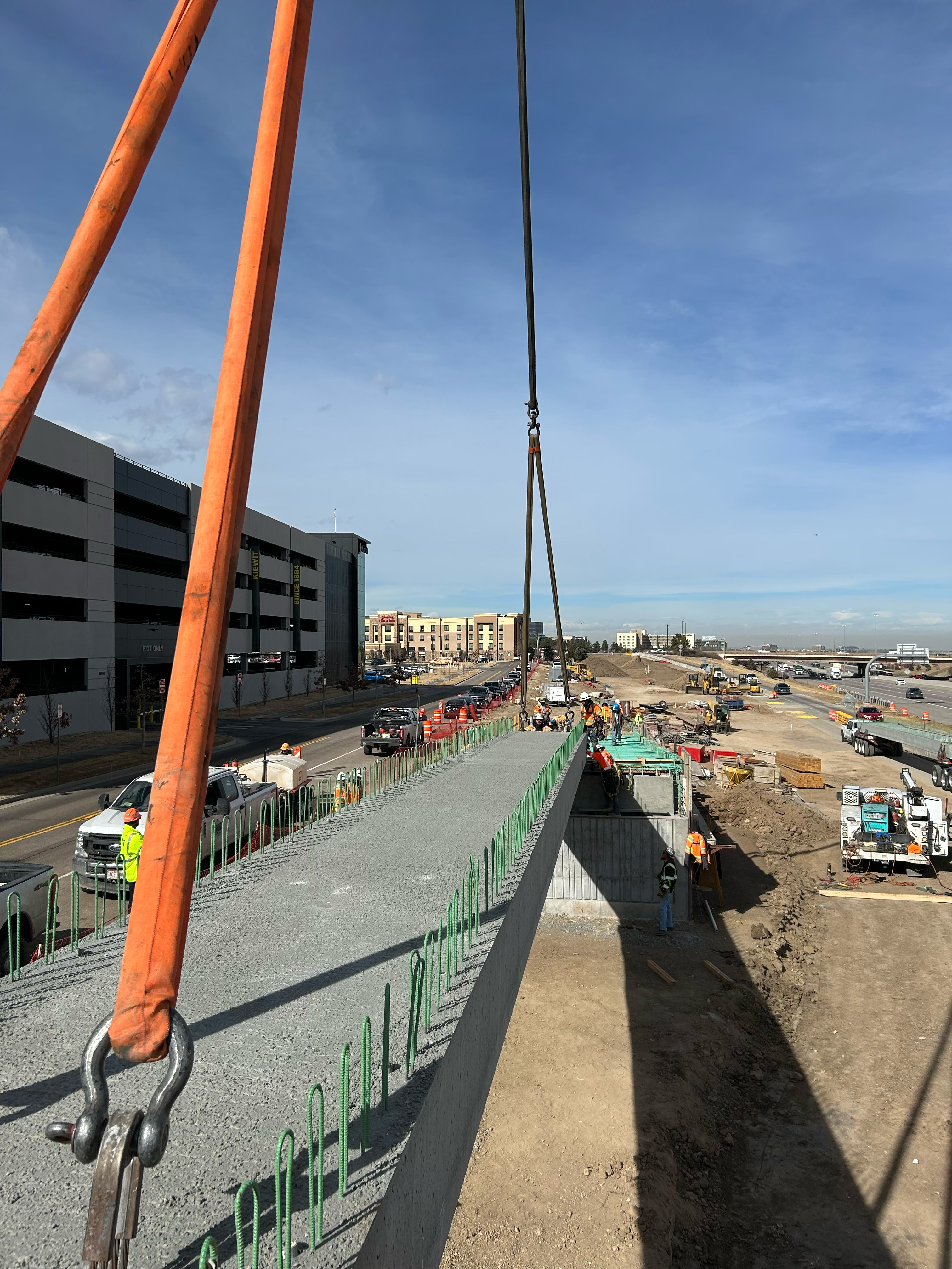 I-25 Lone Tree Mobility Hub Improvements Concrete girder for pedestrian ramp.jpg detail image