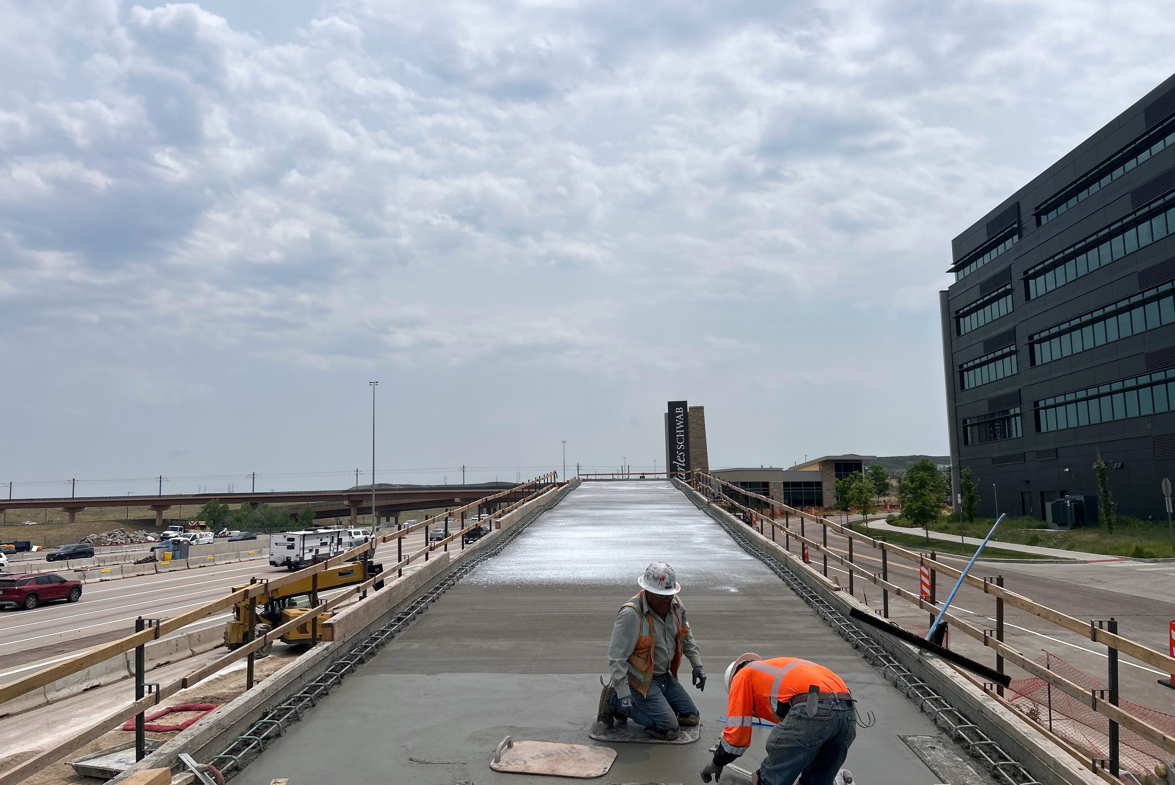 I-25 Lone Tree Mobility Hub Improvements West Pedestrian Ramp Concrete Pour.jpg detail image