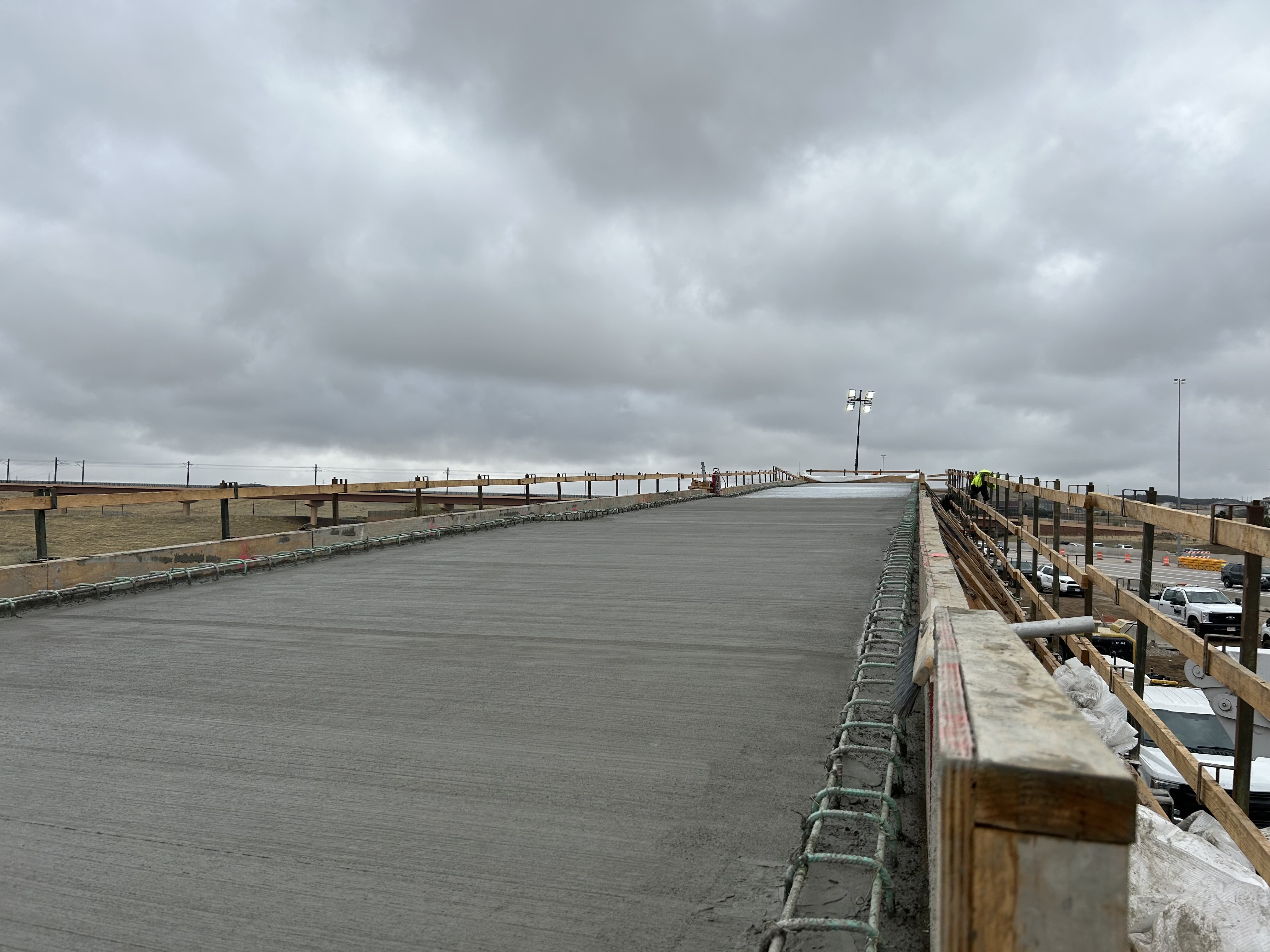 I-25 Lone Tree Mobility Hub northbound bridge deck post-concrete.jpg detail image